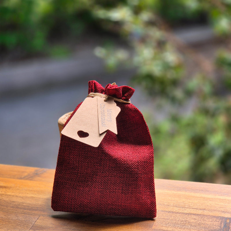 red gift bag