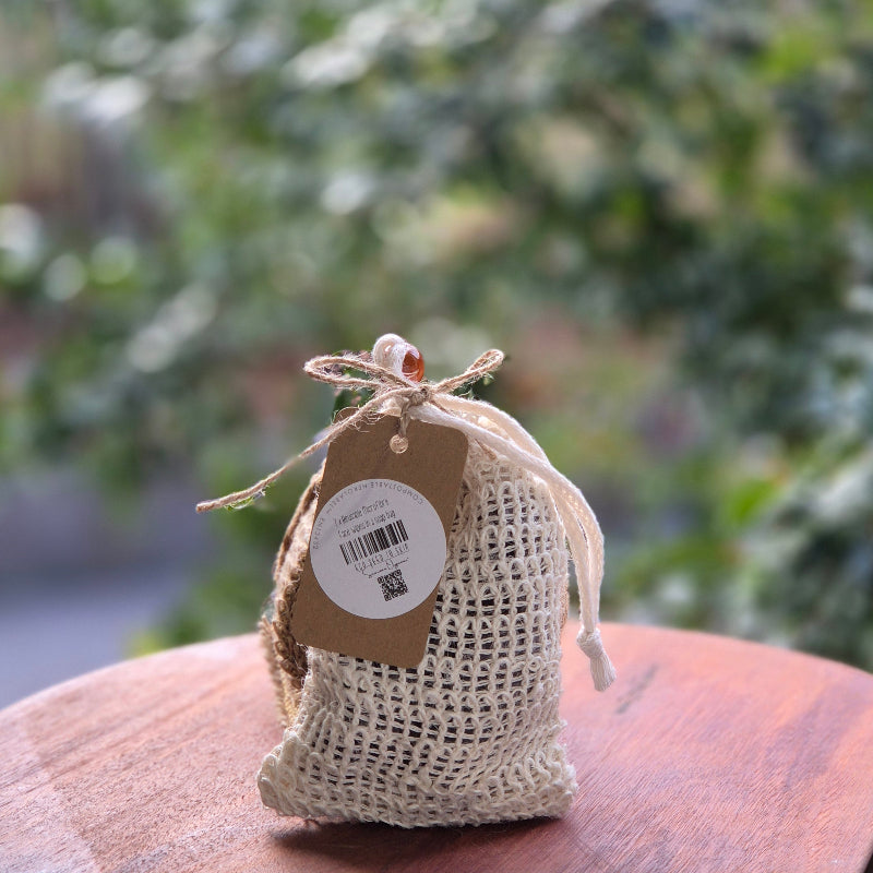 reusable face wipes in a soap bag